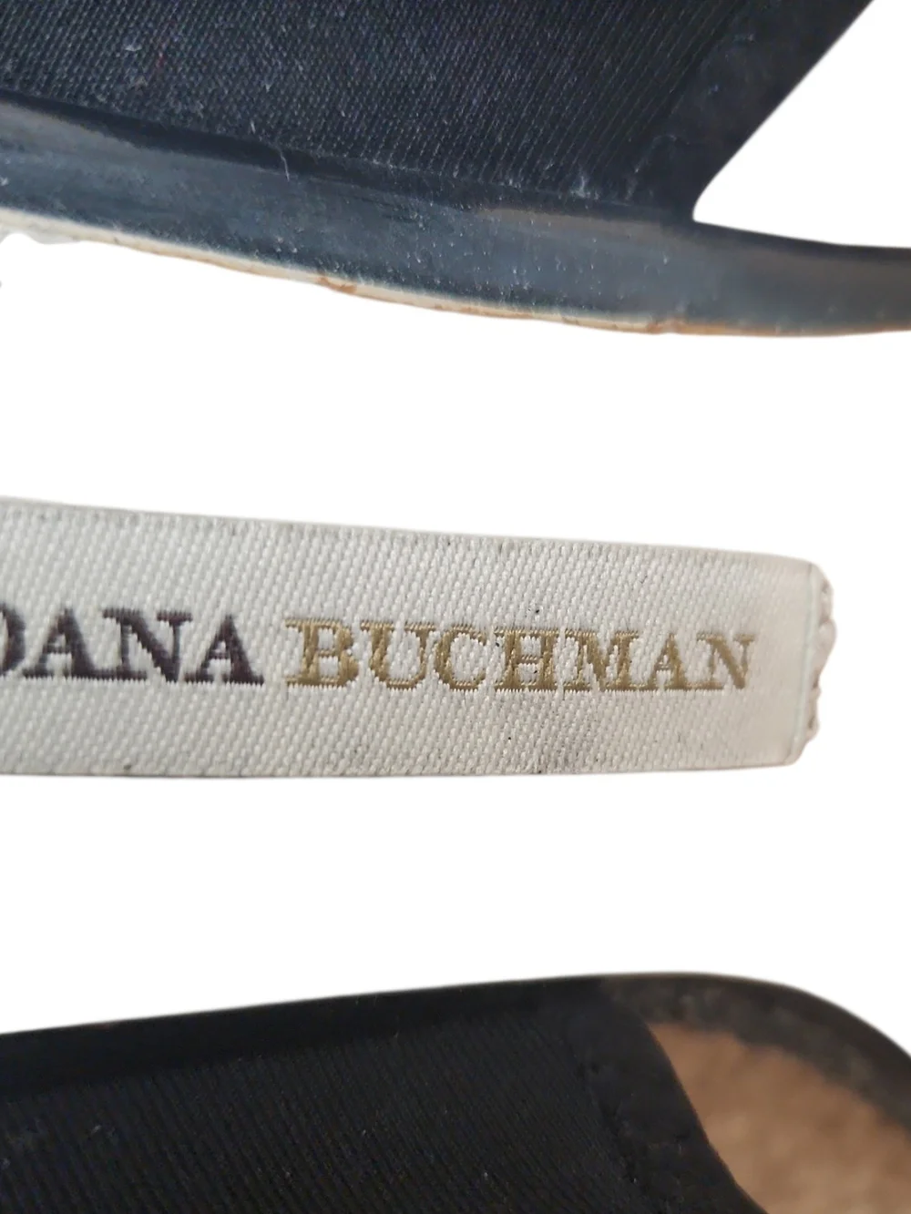 Dana Buchman Paxton Boho Black Espadrille-Style Mixed-Media Wedge Sandal Size 9